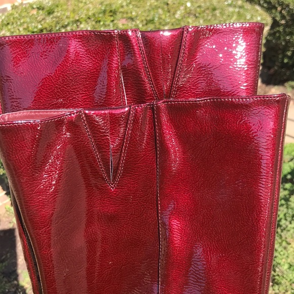 FOREVER 21 Faux Patent Leather Thigh-High Boots - Picture 5 of 8